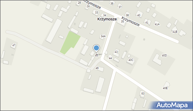 Krzymosze, Krzymosze, 45, mapa Krzymosze