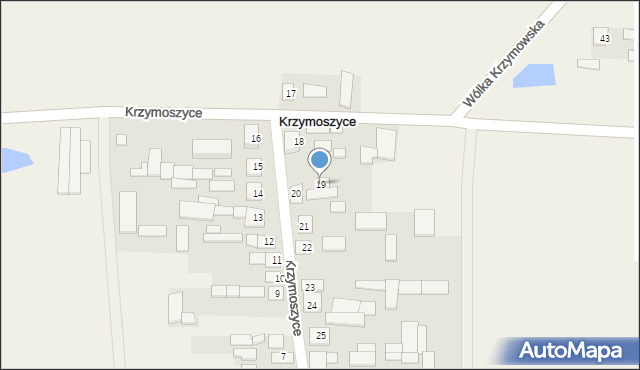 Krzymoszyce, Krzymoszyce, 19, mapa Krzymoszyce