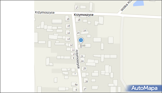 Krzymoszyce, Krzymoszyce, 22, mapa Krzymoszyce