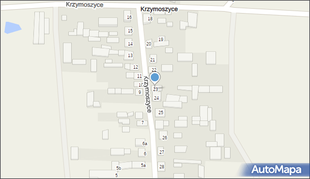 Krzymoszyce, Krzymoszyce, 23, mapa Krzymoszyce