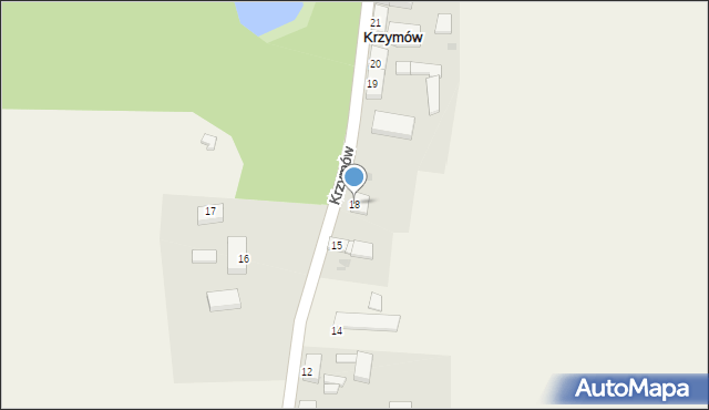 Krzymów, Krzymów, 18, mapa Krzymów