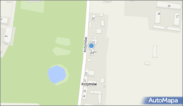 Krzymów, Krzymów, 22A, mapa Krzymów