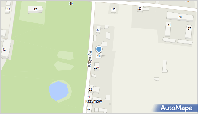 Krzymów, Krzymów, 23A, mapa Krzymów