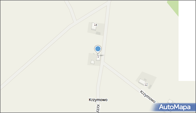 Krzymowo, Krzymowo, 1, mapa Krzymowo