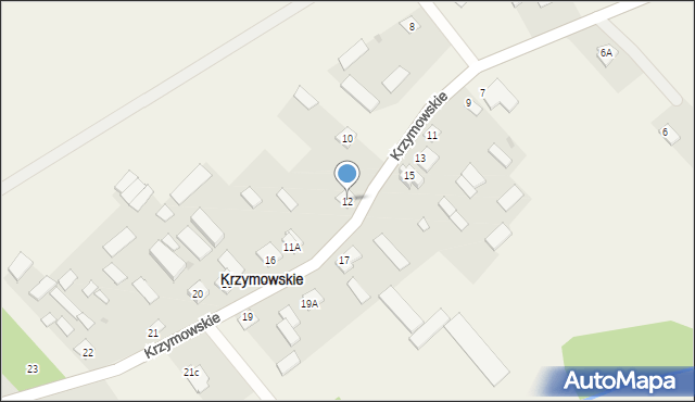 Krzymowskie, Krzymowskie, 12, mapa Krzymowskie