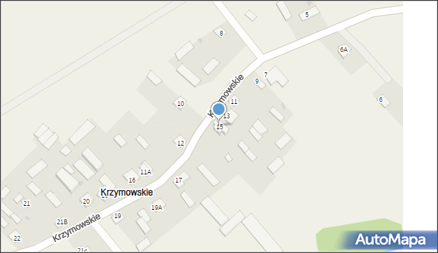 Krzymowskie, Krzymowskie, 15, mapa Krzymowskie