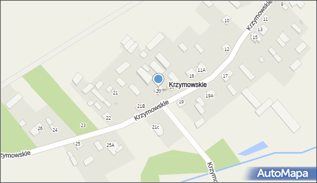 Krzymowskie, Krzymowskie, 20, mapa Krzymowskie