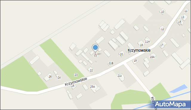 Krzymowskie, Krzymowskie, 21, mapa Krzymowskie