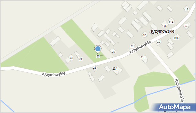 Krzymowskie, Krzymowskie, 23, mapa Krzymowskie