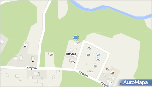 Krzynia, Krzynia, 27d, mapa Krzynia