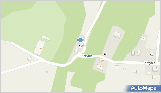 Krzynia, Krzynia, 5a, mapa Krzynia