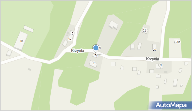 Krzynia, Krzynia, 7a, mapa Krzynia