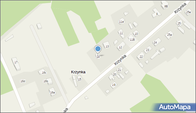 Krzynka, Krzynka, 14, mapa Krzynka