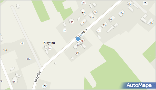 Krzynka, Krzynka, 20, mapa Krzynka