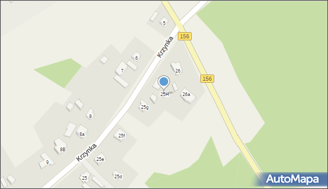 Krzynka, Krzynka, 25H, mapa Krzynka