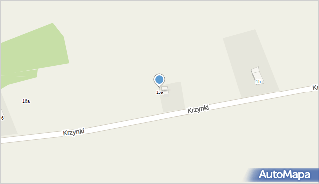 Krzynki, Krzynki, 15a, mapa Krzynki