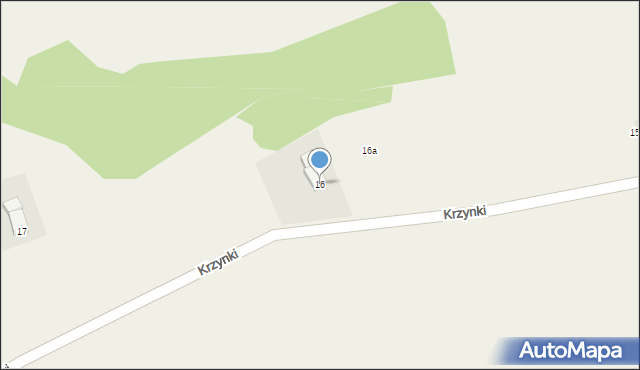 Krzynki, Krzynki, 16, mapa Krzynki