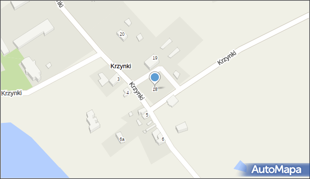 Krzynki, Krzynki, 18, mapa Krzynki