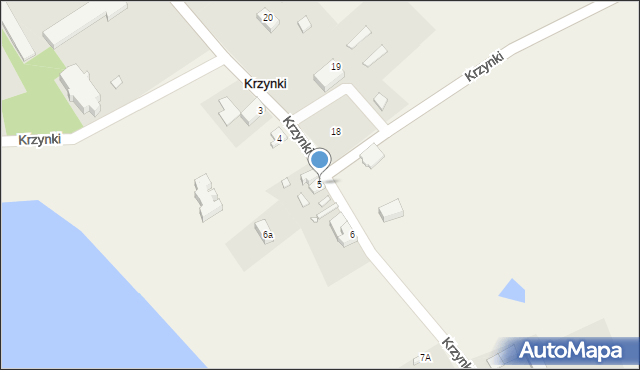 Krzynki, Krzynki, 5, mapa Krzynki