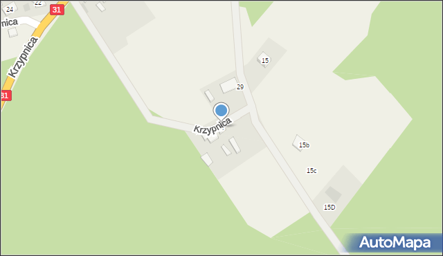 Krzypnica, Krzypnica, 27, mapa Krzypnica