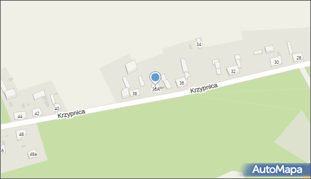 Krzypnica, Krzypnica, 36A, mapa Krzypnica