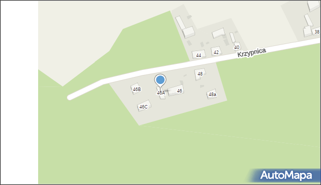 Krzypnica, Krzypnica, 46A, mapa Krzypnica