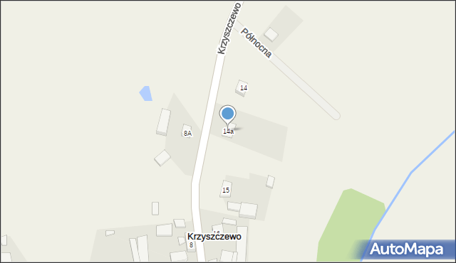 Krzyszczewo, Krzyszczewo, 14a, mapa Krzyszczewo