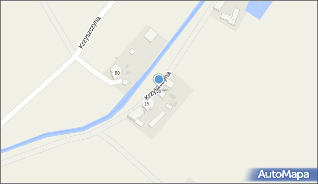 Krzyszczyna, Krzyszczyna, 16, mapa Krzyszczyna