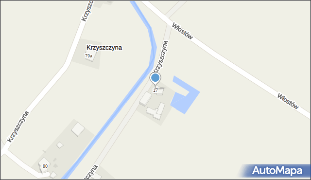 Krzyszczyna, Krzyszczyna, 17, mapa Krzyszczyna