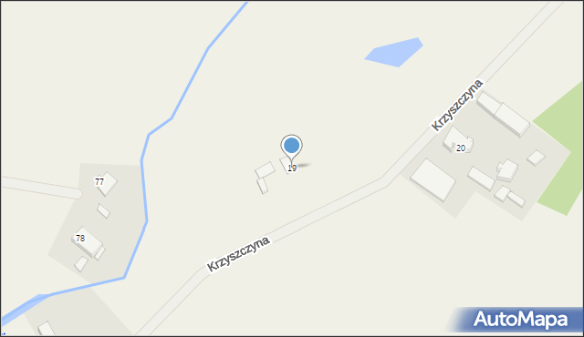 Krzyszczyna, Krzyszczyna, 19, mapa Krzyszczyna