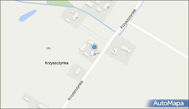 Krzyszczynka, Krzyszczynka, 18, mapa Krzyszczynka
