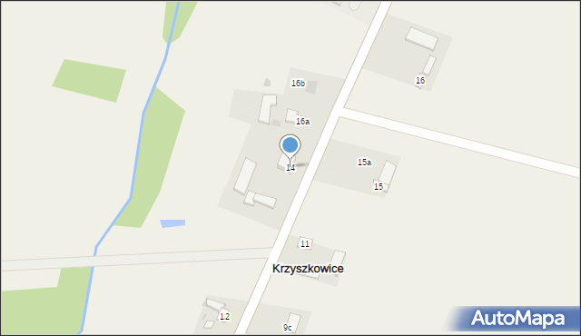 Krzyszkowice, Krzyszkowice, 14, mapa Krzyszkowice