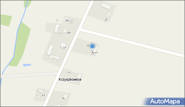 Krzyszkowice, Krzyszkowice, 15, mapa Krzyszkowice