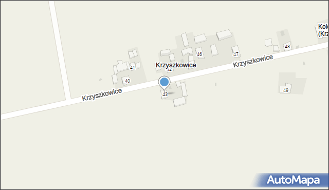 Krzyszkowice, Krzyszkowice, 43, mapa Krzyszkowice