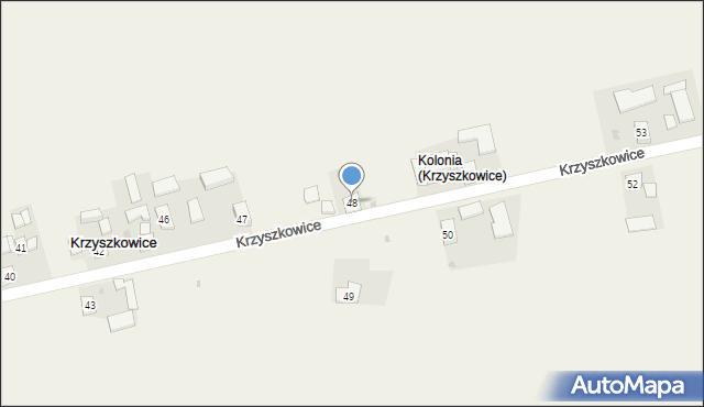 Krzyszkowice, Krzyszkowice, 48, mapa Krzyszkowice