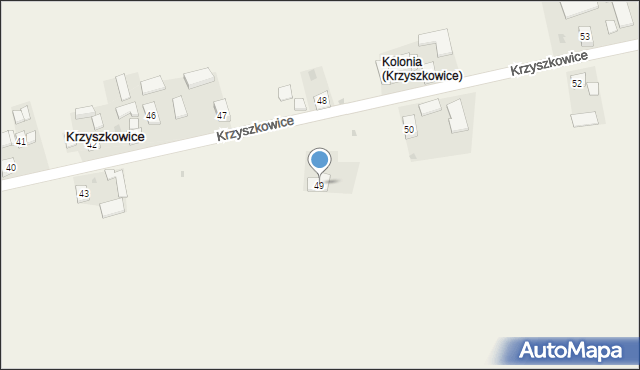 Krzyszkowice, Krzyszkowice, 49, mapa Krzyszkowice