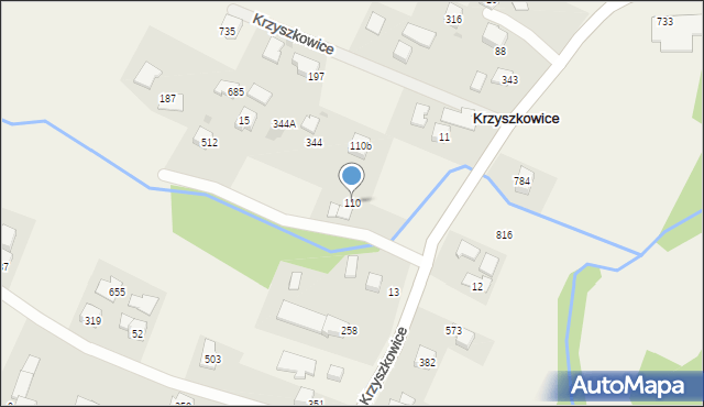 Krzyszkowice, Krzyszkowice, 110, mapa Krzyszkowice