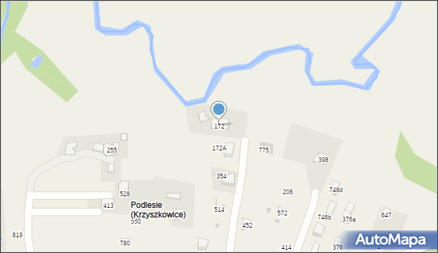 Krzyszkowice, Krzyszkowice, 172, mapa Krzyszkowice