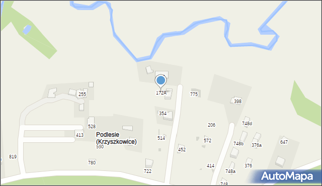 Krzyszkowice, Krzyszkowice, 172A, mapa Krzyszkowice