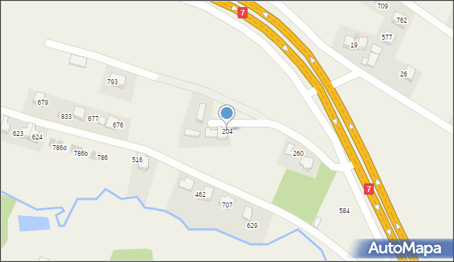 Krzyszkowice, Krzyszkowice, 204, mapa Krzyszkowice