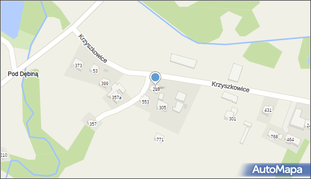 Krzyszkowice, Krzyszkowice, 249, mapa Krzyszkowice