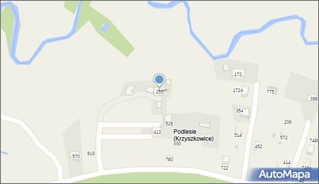 Krzyszkowice, Krzyszkowice, 255, mapa Krzyszkowice