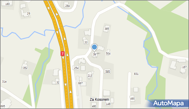 Krzyszkowice, Krzyszkowice, 34, mapa Krzyszkowice