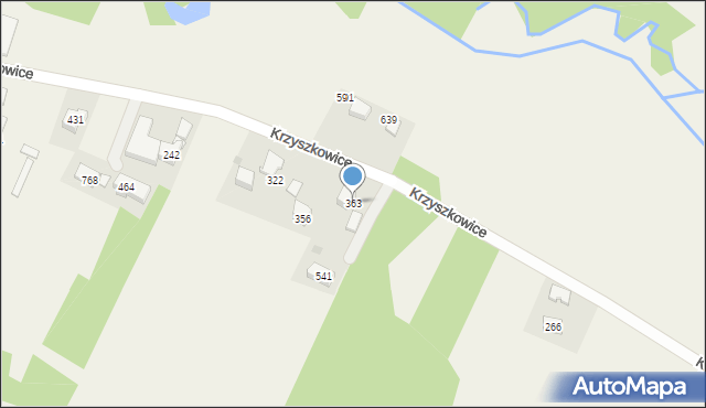 Krzyszkowice, Krzyszkowice, 363, mapa Krzyszkowice