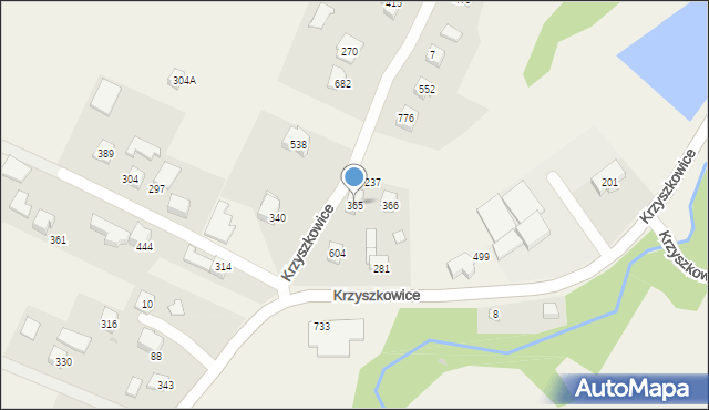 Krzyszkowice, Krzyszkowice, 365, mapa Krzyszkowice