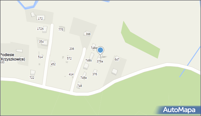 Krzyszkowice, Krzyszkowice, 376b, mapa Krzyszkowice