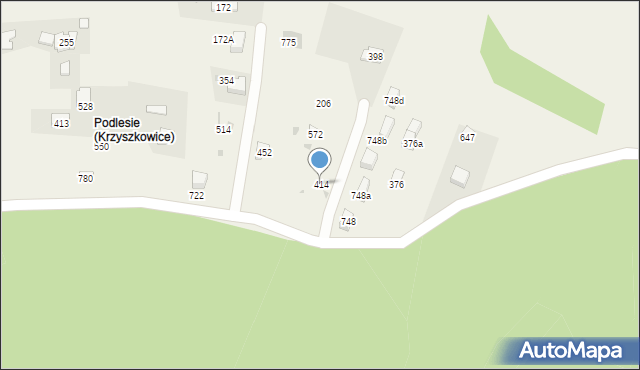 Krzyszkowice, Krzyszkowice, 414, mapa Krzyszkowice