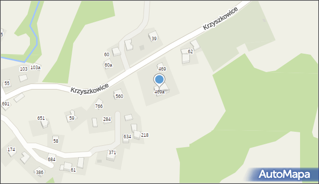 Krzyszkowice, Krzyszkowice, 469a, mapa Krzyszkowice