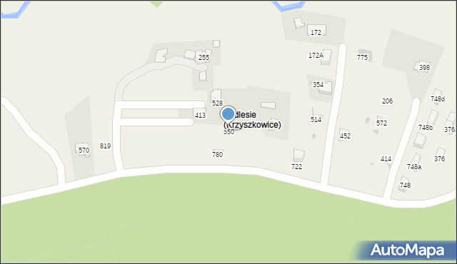 Krzyszkowice, Krzyszkowice, 550, mapa Krzyszkowice