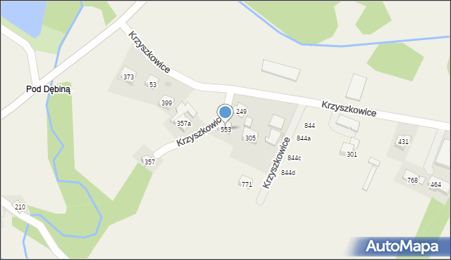 Krzyszkowice, Krzyszkowice, 553, mapa Krzyszkowice
